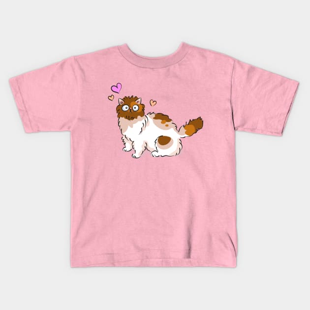 Persian Cat Kids T-Shirt by RainbowAndJackson